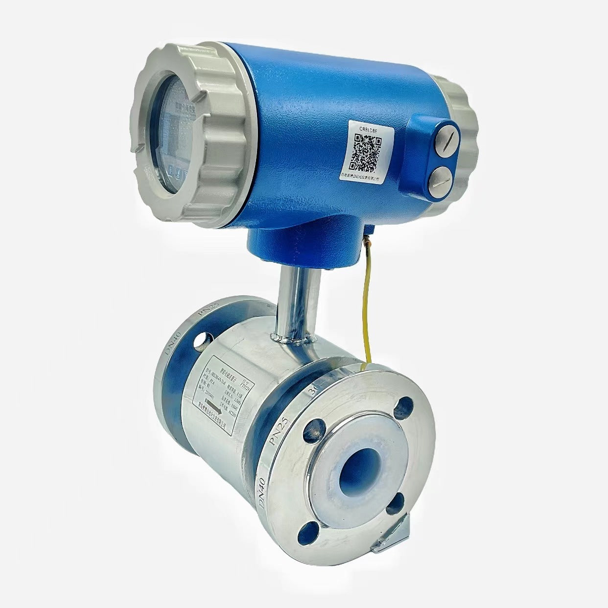 Intelligent Stainless Steel Electromagnetic Flowmeter Integrated Digital Display Strong Alkali Strong Acid Industrial Sewage Slurry And Pulp Anticorrosion