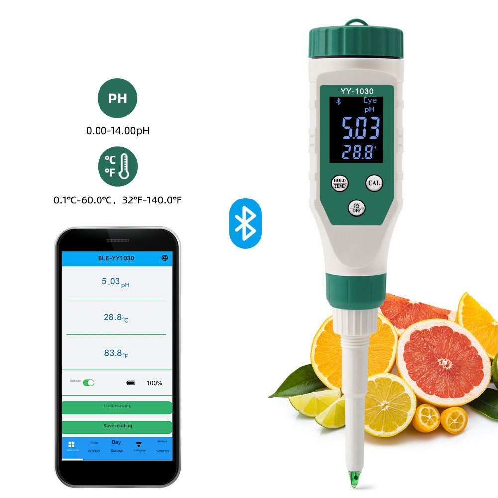 Skin Water Quality Pen Digital Display Alkali Tester Dough PH Tester Soil Bluetooth PH Detector Intelligence
