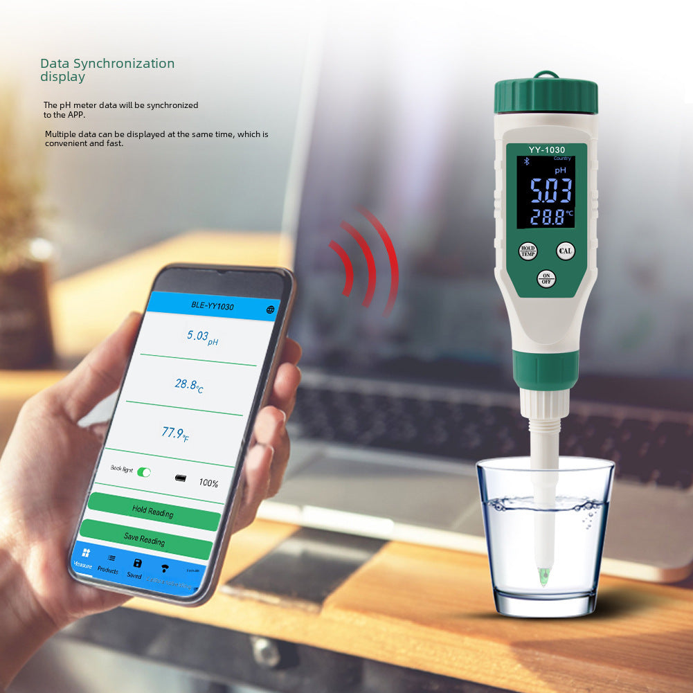 Skin Water Quality Pen Digital Display Alkali Tester Dough PH Tester Soil Bluetooth PH Detector Intelligence