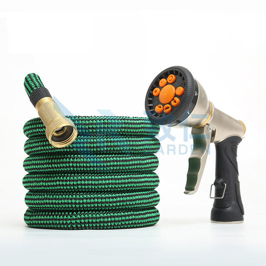 Amazon Garden High Pressure Magic Hose 3 Times Telescopic Water Pipe Gardening Multifunctional Water Gun Foreign Trade Supply