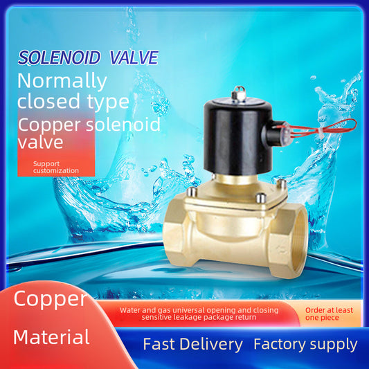 Solenoid Valve Manufacturer 2 Points 4 Points 6 Points 1 Inch 2 Inch AC220VDC24 Valve 2W Normally Closed All Copper Solenoid Valve Water Valve