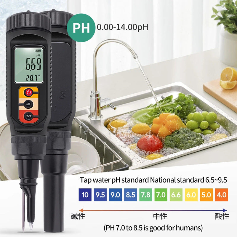 Foreign Trade New Piercing Food PH Meter Cosmetics PH Detector Old Noodles Steamed Bread PH Tester
