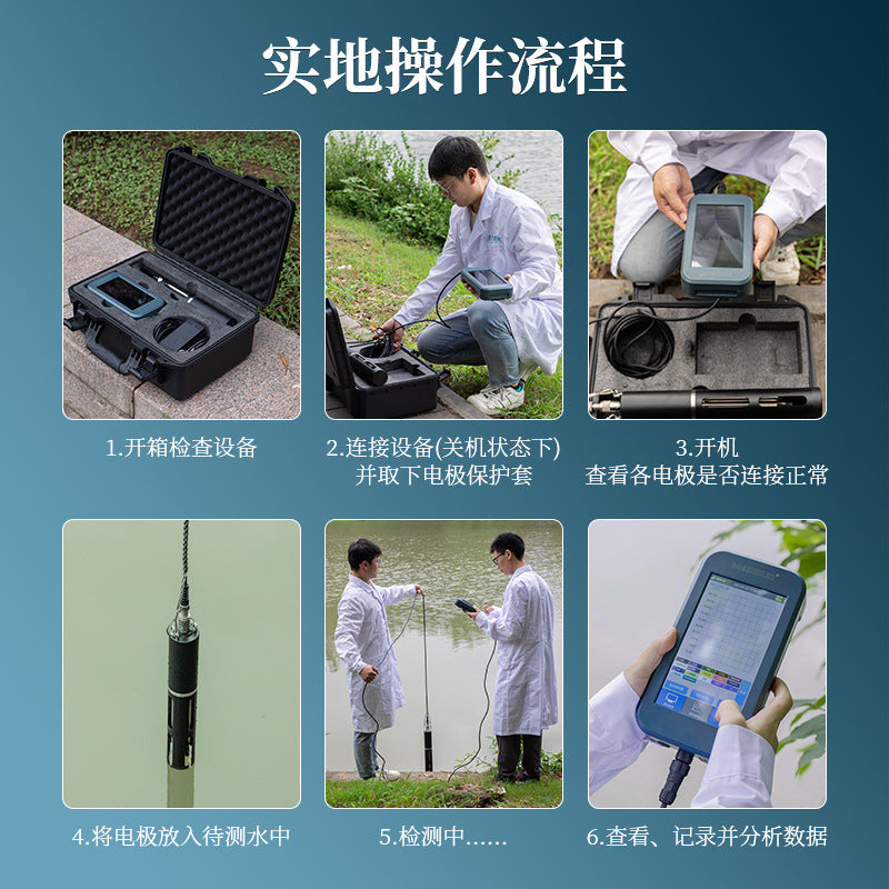 Portable Online Cod Ammonia Nitrogen Ph Residual Chlorine Conductivity Dissolved Oxygen Sensor Water Turbidity Electrode Detector
