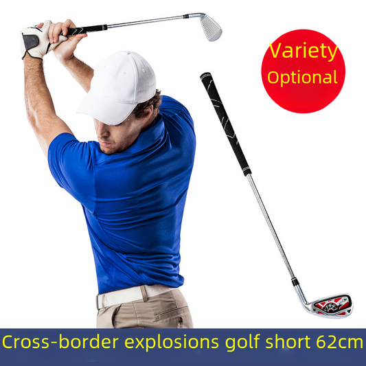 Cross-border Hot Golf No. 7 Iron Golf Swing Trainer Indoor Practice Club 62cm Short Rod